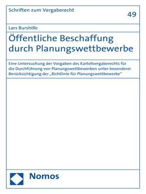 cover image of Öffentliche Beschaffung durch Planungswettbewerbe